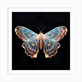 Moth made of Light 1 Art Print