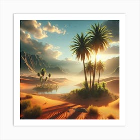 Oasis Sunrise Art Print