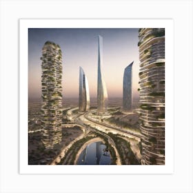 Dubai Skyline 3 Art Print