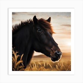 Sunset Horse Art Print