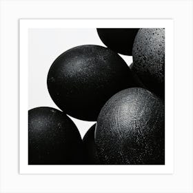 Black Eggs Art Print