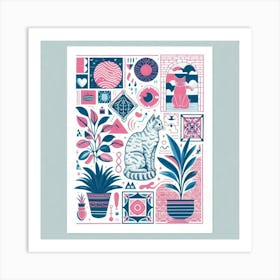 Cat Print Art Print