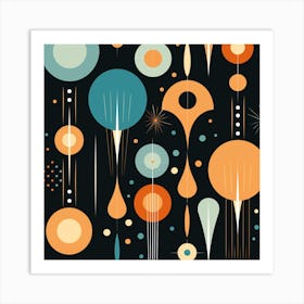 Retro Abstract Pattern Art Print