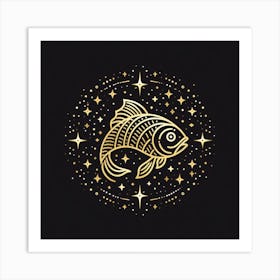 A Zodiac symbol, Fish 3 Art Print