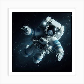 Astronaut In Space 4 Art Print