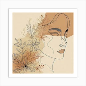 A woman's face 12 Art Print