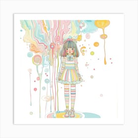 Lollipop Girl 1 Art Print