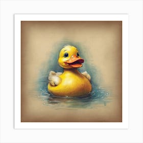 Rubber Duck Painting Art Print