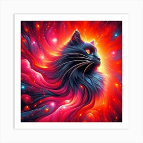 Feline Cat Creative Artwork Illustration 66 Art Print