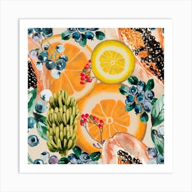 Tropical Fruits Art Print