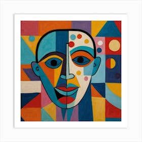 Picasso Like Piece That Represents Happiness Art Print