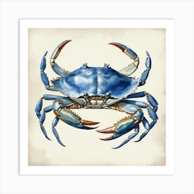 Blue Crab art print Art Print