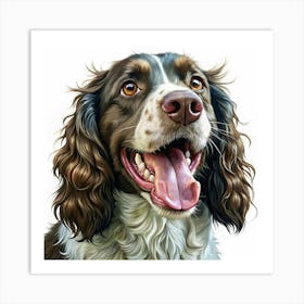 Springer Spaniel Dog Portrait Art Print