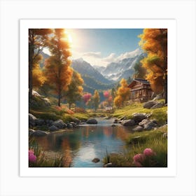 Autumn In The Mountains 10 Art Print