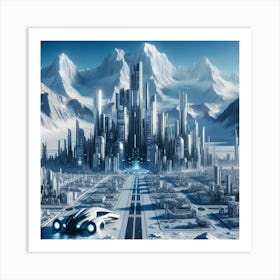 Futuristic City 9 Art Print