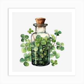 Shamrock In A Bottle 2 Art Print