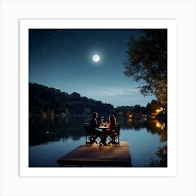 Moonlit Date Art Print