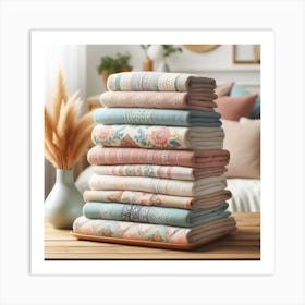 Stack Of Towels Art Print