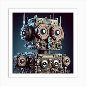 Robot made of Analog Stereo Equipment 2 Art Print