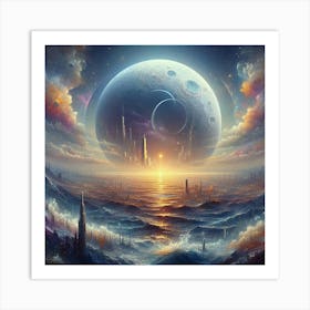 Moon rise Art Print