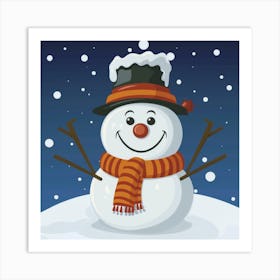 Snowman 1 Art Print