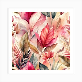 Watercolor Seamless Pattern Art Print