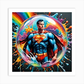 Superman In A Bubble 6 Art Print