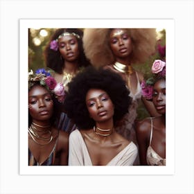 Portrait Of African American Women Art Print