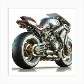 Futuristic Motorcycle 3 Art Print