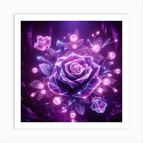 Purple Roses Art Print