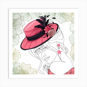 Girl In A Hat Art Print