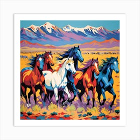 WILD HORSE STAMPEDE Art Print