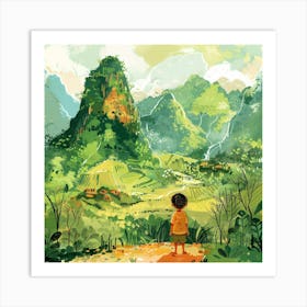 Child In The Mountains Art Print