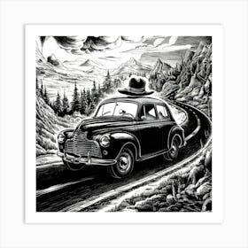 Car On The Road Art Print