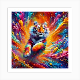 Colorful Tiger 4 Art Print