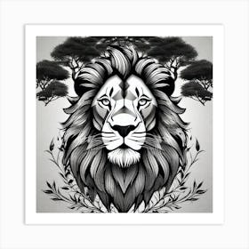 Lion Head 16 Art Print