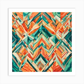 A Mesmerizing Pattern Art Inspired By The Dynamic Spirit Of Miamis Street Patterns, 220 Art Print