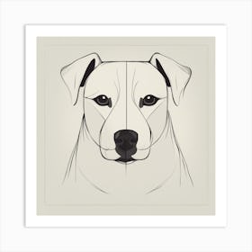 Portrait Of A Dog Art Print