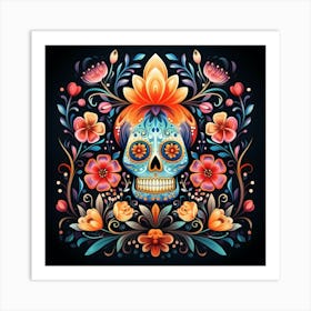 Day Of The Dead Skull 2 Art Print