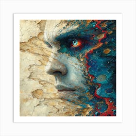 Face Of A Man Art Print