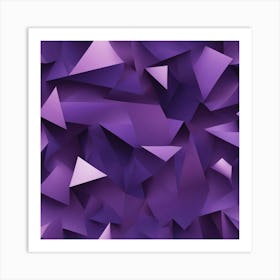 Abstract Purple Triangles Art Print