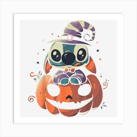 Spooky Mode Scary Pumpkin Halloween Art Print