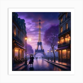 Paris At Dusk Art Print