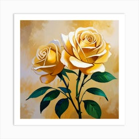 Yellow Roses 1 Art Print