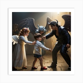 Angels And Demons Art Print