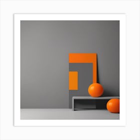 Orange Spheres Art Print