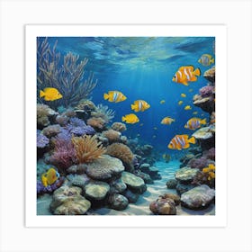 Coral Reef: Nature’s Color Palette Coral Reef Art Print