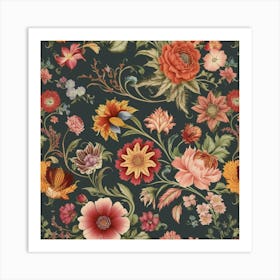 Floral Pattern 10 Art Print