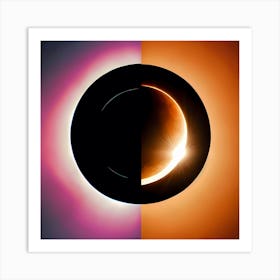 Abstract Eclipse Artwork Art Print