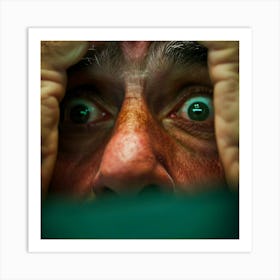 Man With His Eyes Closed Art Print